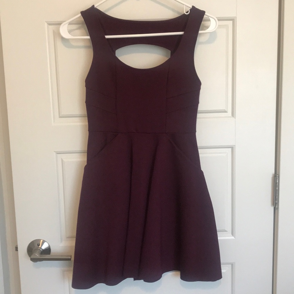 Burgundy skater dress